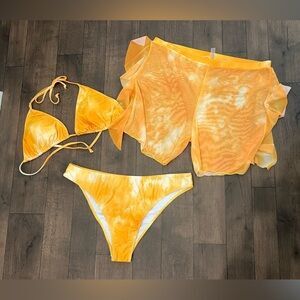 Three pieces plus size swimsuit set with cover-up new never worn 4x